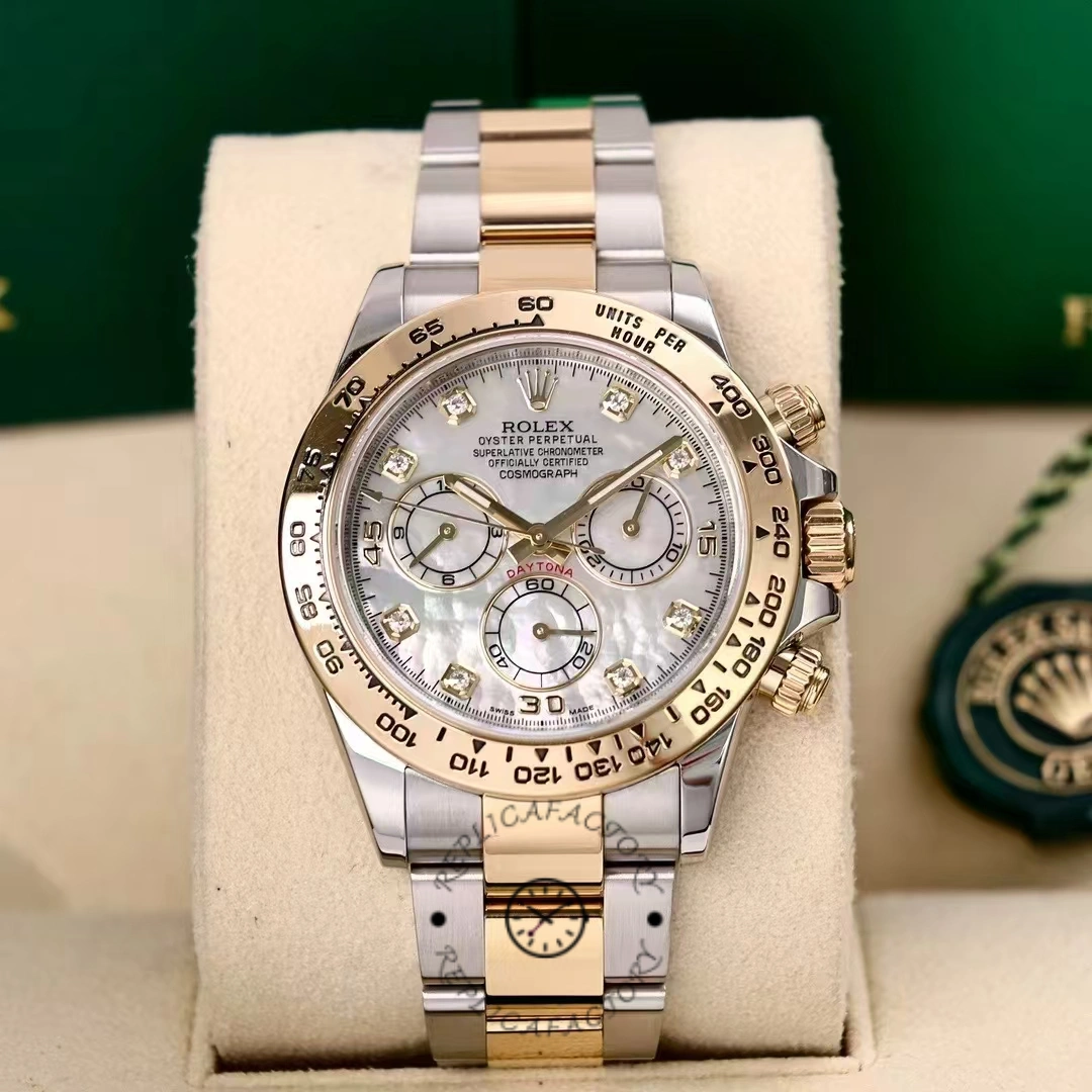 Replica Rolex Cosmograph Daytona 116503 White Mother Of Pearl Dial 40MM Mens Watch - QualitySwissReplica