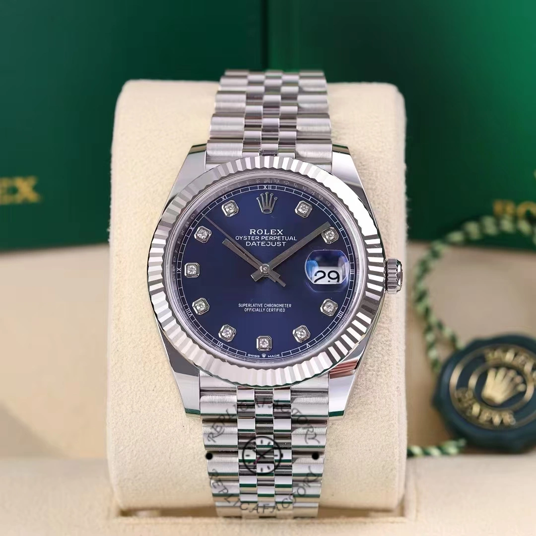 Replica Rolex Datejust 41 White Gold Blue Dial 126334 0016 - QualitySwissReplica