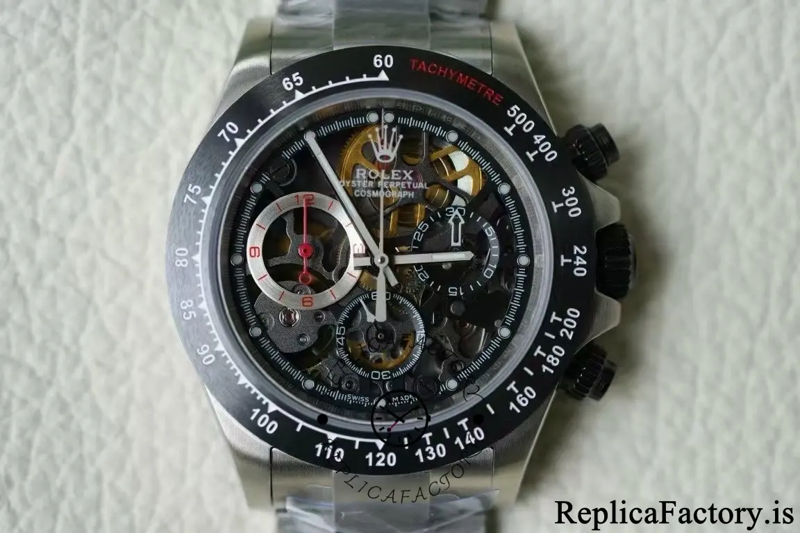 Replica Rolex Daytona 116520 Artisans de Genève La Barrichello Skeleton 40mm Steel Watch - QualitySwissReplica