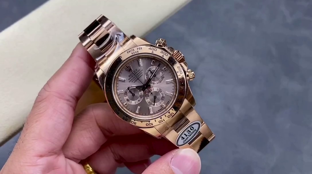 Replica Rolex Daytona m116505 Everose Gold Sundust Pink Dial 40MM Mens Watch - QualitySwissReplica