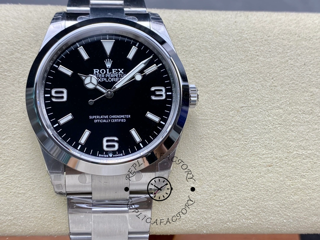 Replica Rolex Explorer SRL156 14270 Stainless Steel Black Dial 36MM Mens Watch - QualitySwissReplica