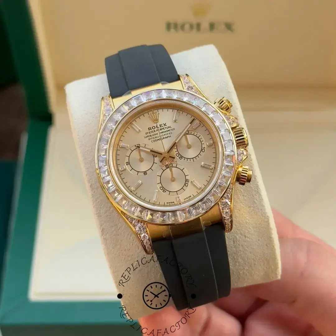 Replica Rolex Cosmograph Daytona Yellow Gold Champagne Dial 126598TBR-0001 - QualitySwissReplica