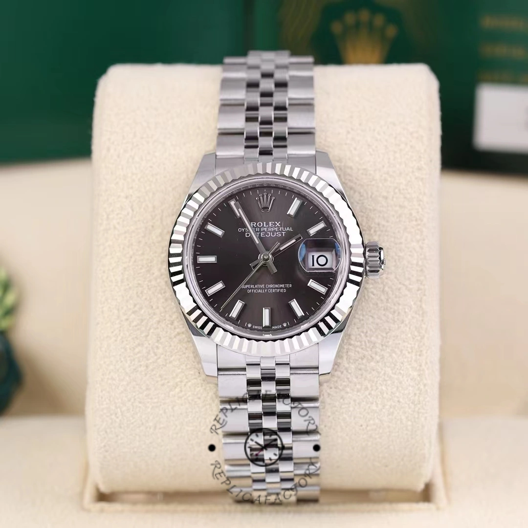 Replica Rolex Datejust 279174 0011 28 mm Dark Grey Dial Women's Watch - QualitySwissReplica