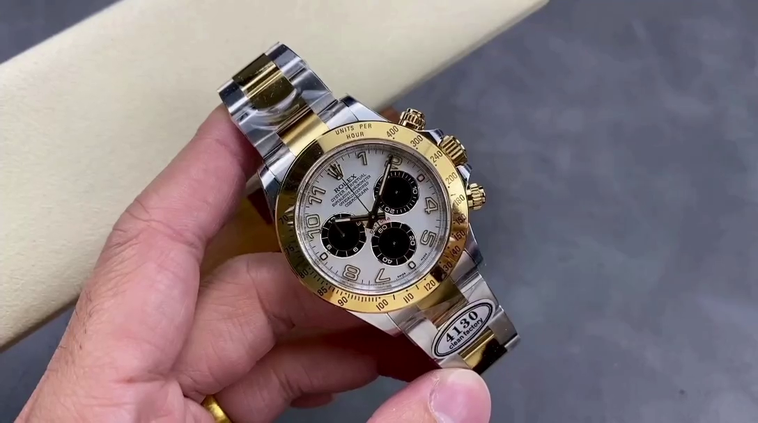 Replica Rolex Daytona 116523 White Arabic Panda Dial 40mm Mens Watch - QualitySwissReplica