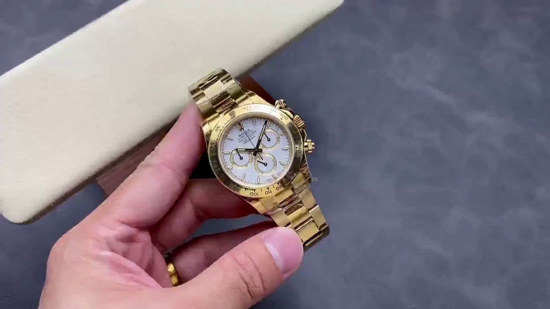 Replica Rolex Daytona 126508 0001 18K Yellow gold White Dial Watch - QualitySwissReplica