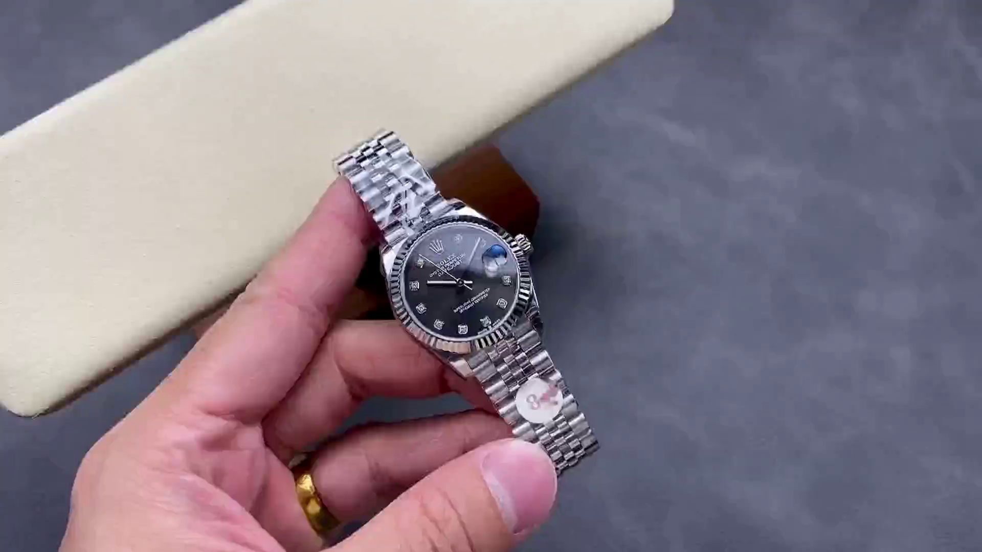 Replica Rolex Datejust 278274 0008 Dark Grey 31mm Dial Jubilee Women's Watch - QualitySwissReplica