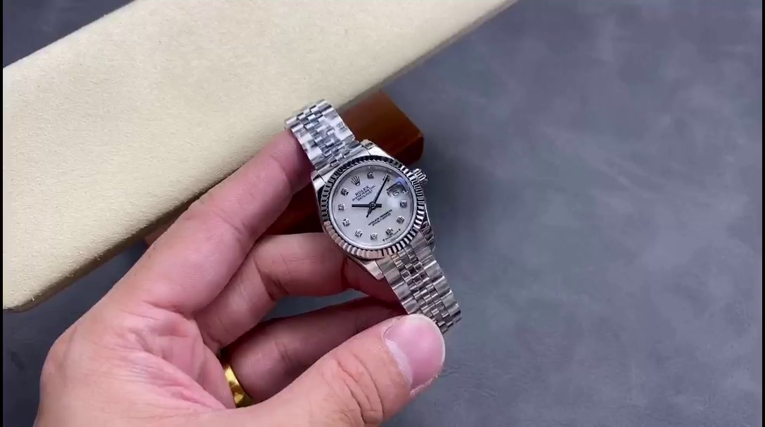 Replica Rolex Datejust 279174 Stainless Steel Mother Of Pearl Diamond Dial 28mm Lady Watch - QualitySwissReplica
