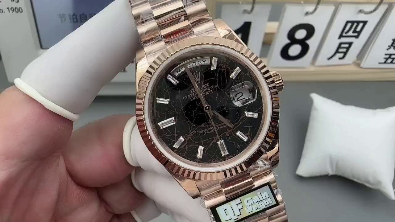 Replica Rolex Day Date 40 Eisenkiesel Baguette Automatic Diamond M228235 0045 Mens Watch - QualitySwissReplica