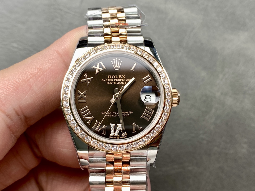 Replica Rolex Datejust 278381RBR 0006 Chocolate Dial 31mm Women's Watch - QualitySwissReplica