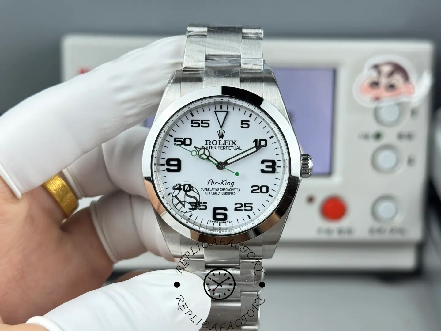 Replica Rolex Air-King 126900 1:1 Clone White Dial Oyster Bracelet - QualitySwissReplica