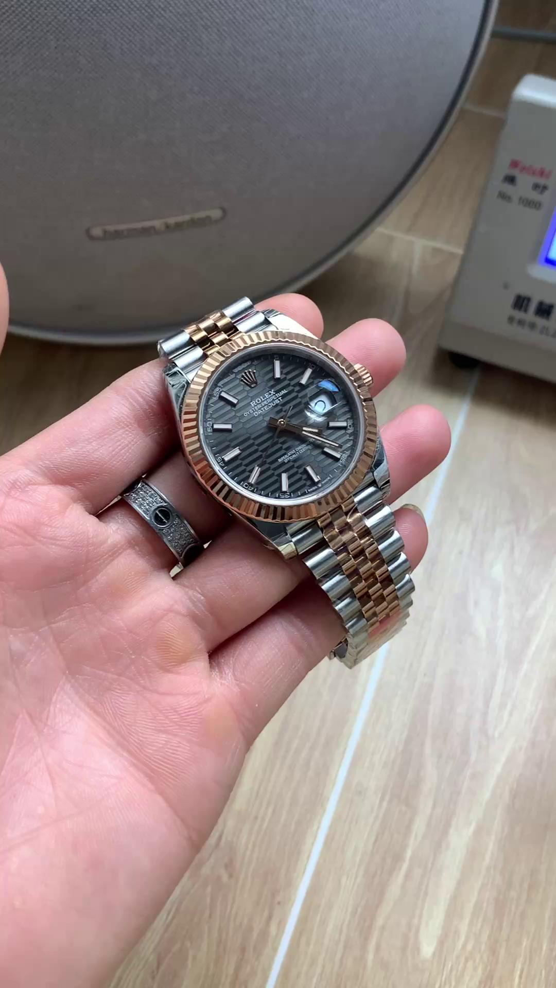 Replica Rolex Datejust Grey Fluted Motif Dial m126331 0020 Mens Watch - QualitySwissReplica