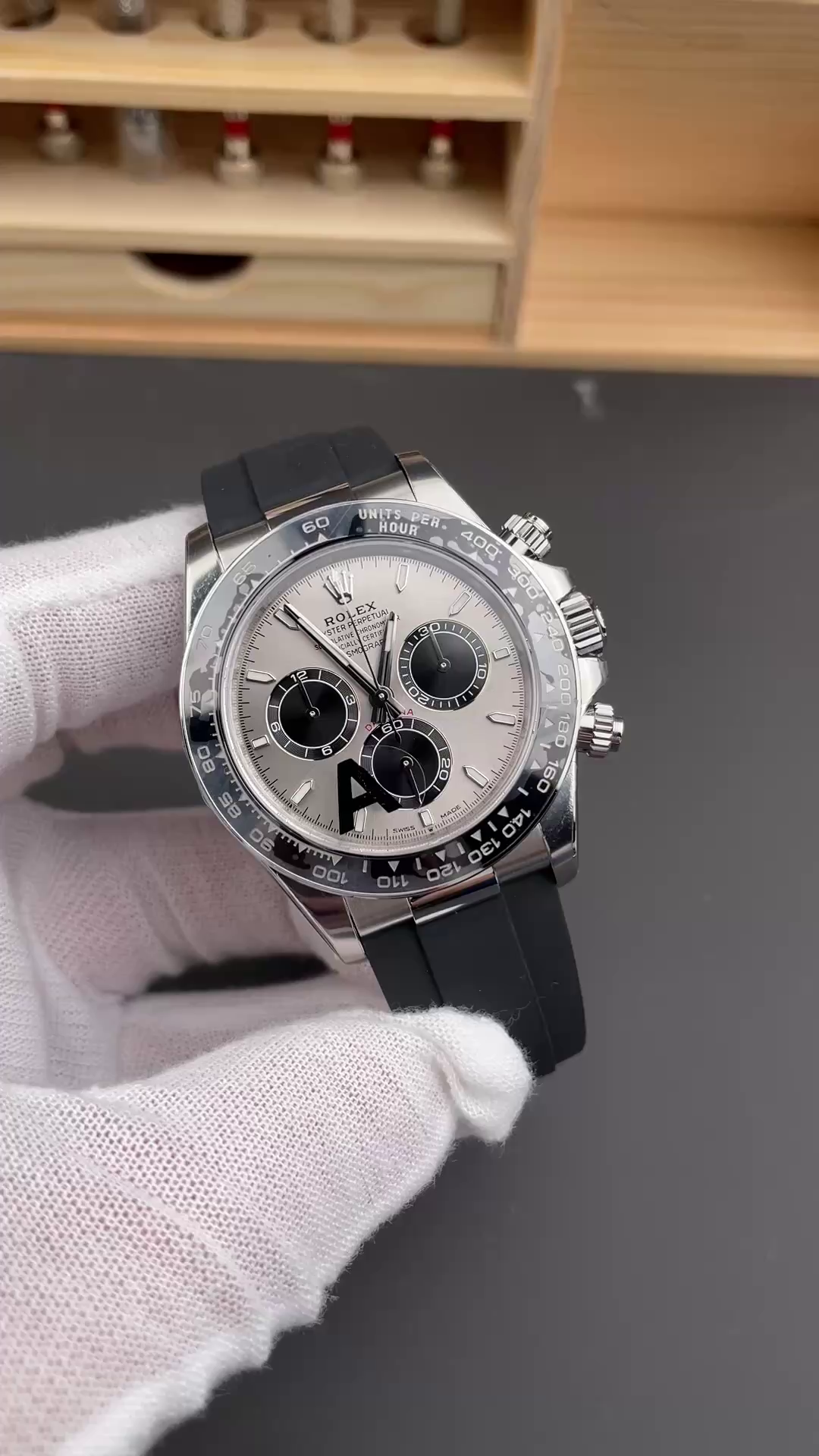 Replica Rolex Daytona 126519LN 0006 40mm Silver Ghost Dial White Gold Oysterflex - QualitySwissReplica