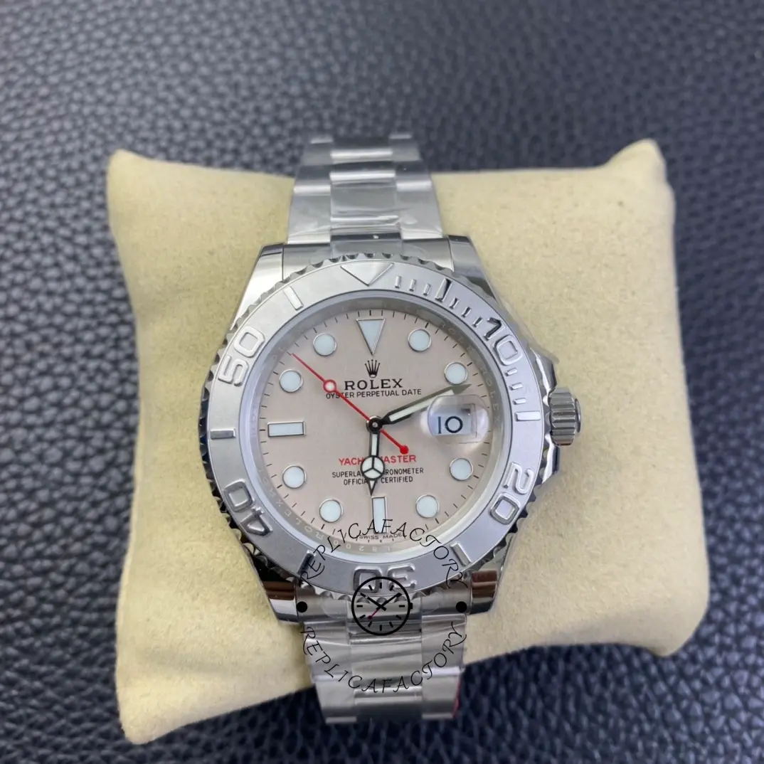 Replica Rolex Yacht-Master 116622 Stainless Steel platinum Dial 40mm Mens Watch - QualitySwissReplica
