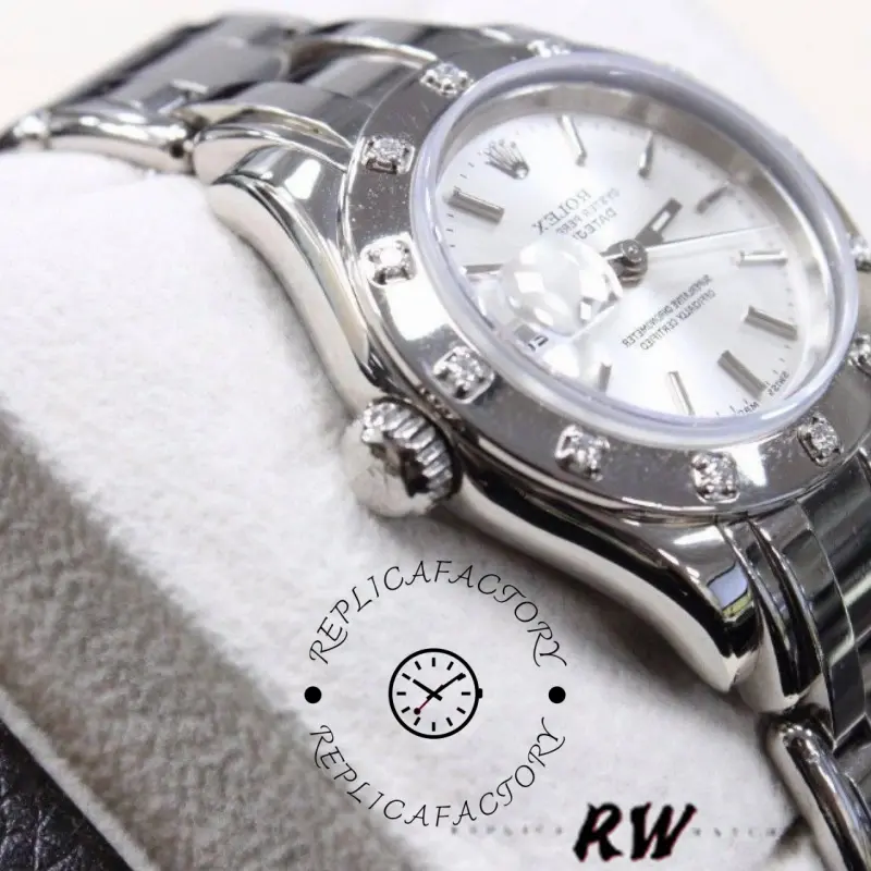 Rolex Pearlmaster 80319 White Dial 29MM Lady Replica Watch - QualitySwissReplica