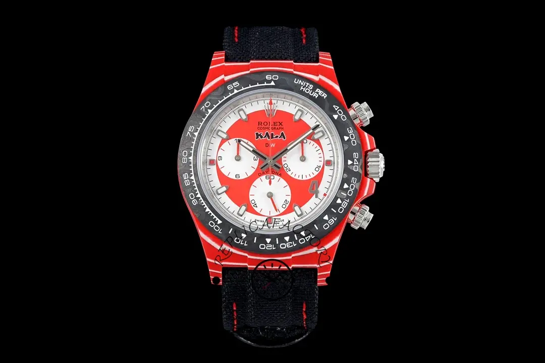 Replica Rolex Daytona Diw x Kakha Kaladze Customised Oyster Red Quartz Carbon Fiber 40mm - QualitySwissReplica