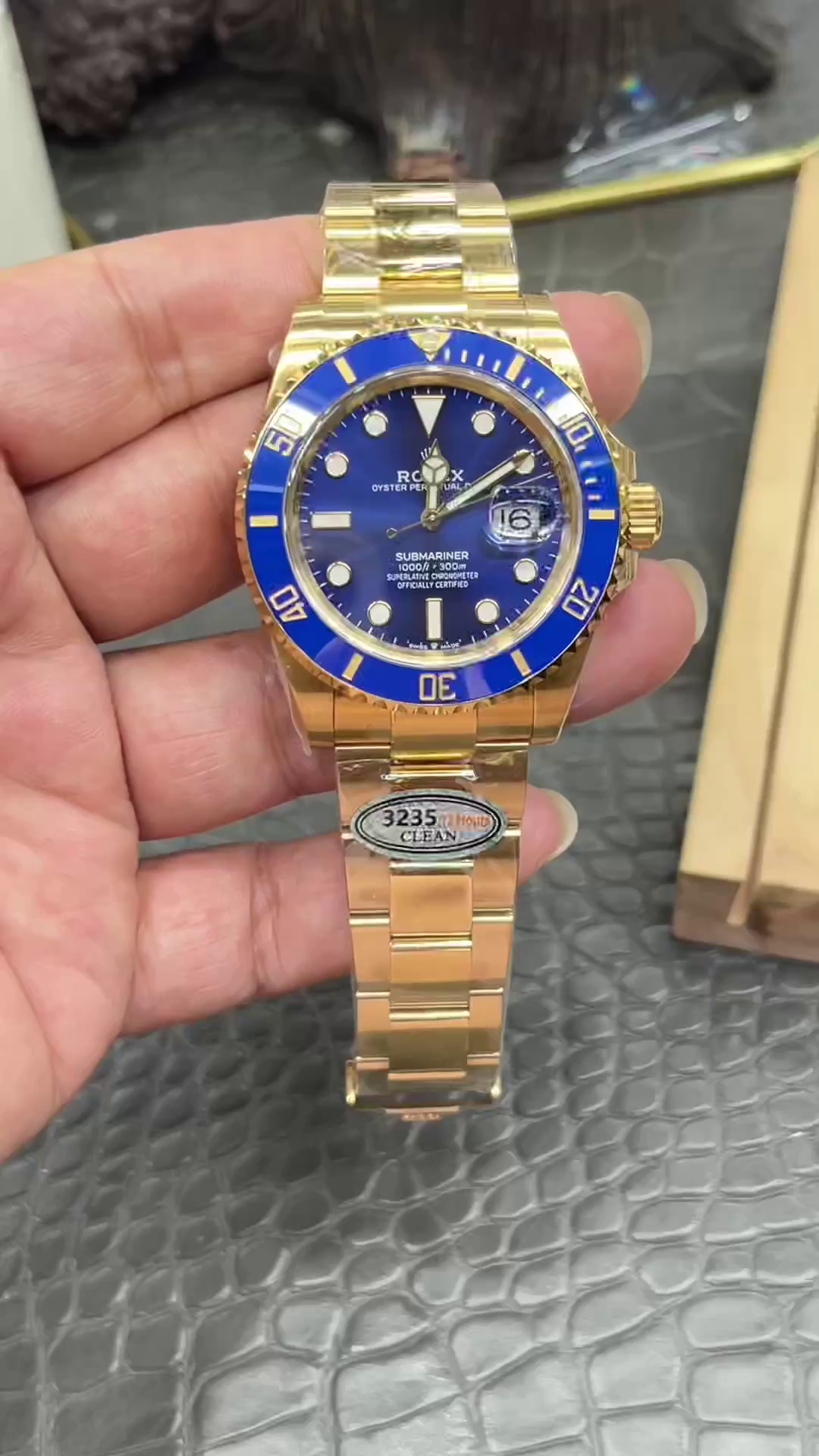 Replica Rolex Submariner 126618LB Yellow Gold Blue Dial 41mm Mens Watch - QualitySwissReplica