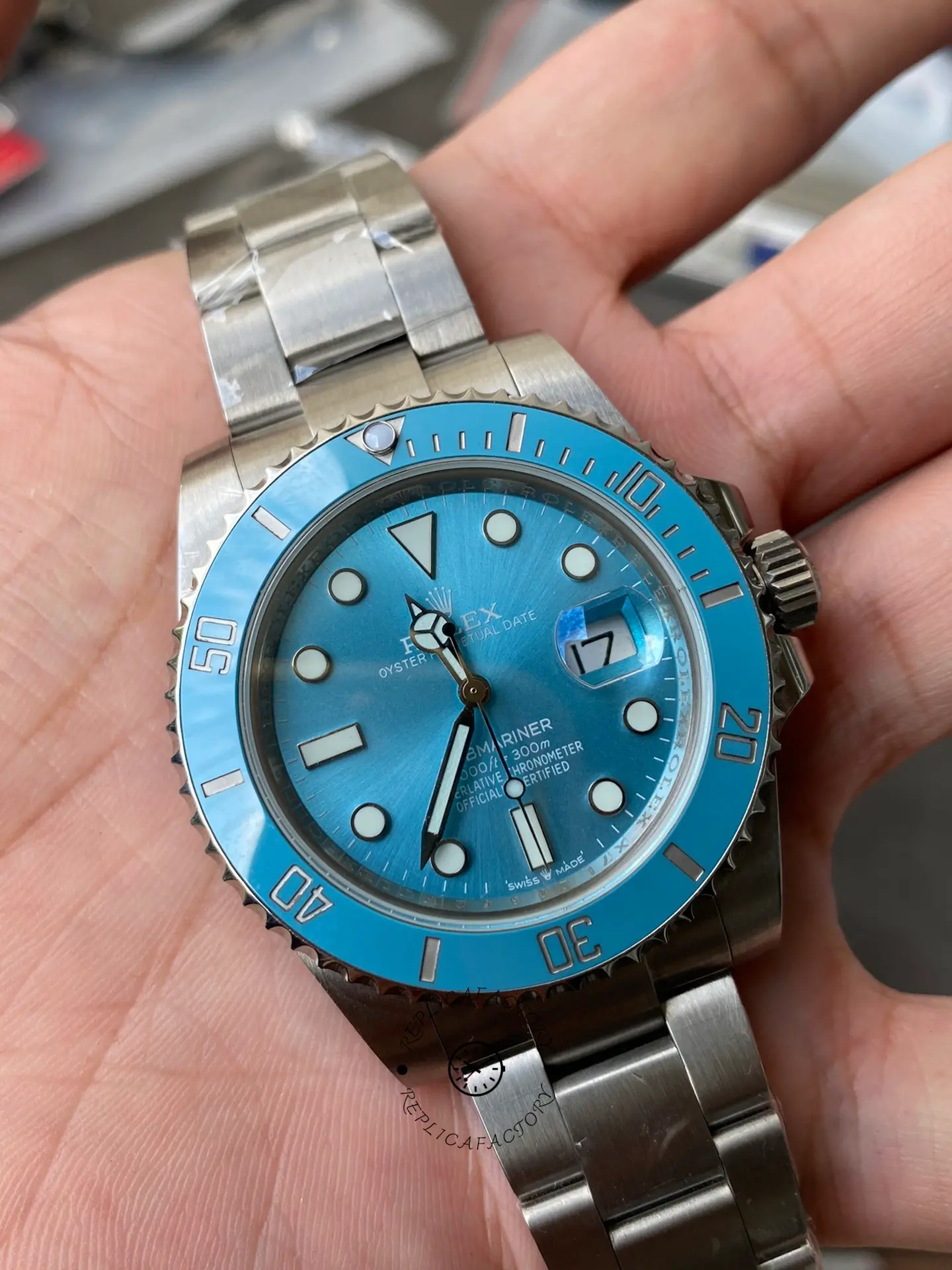 Replica Rolex Submariner Date 41 Turquoise Blaken Goldsmith & Complications - QualitySwissReplica