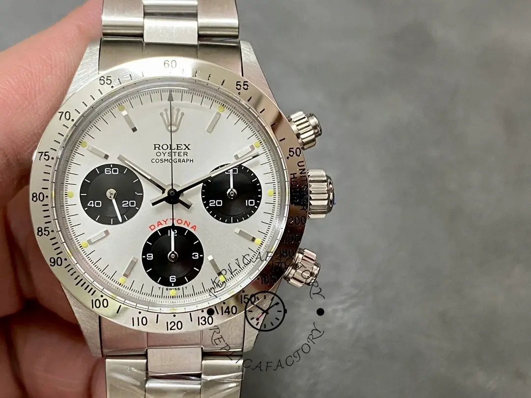 Replica Rolex Daytona 6239 Stainless steel bi-color black and silver LIMITED - QualitySwissReplica
