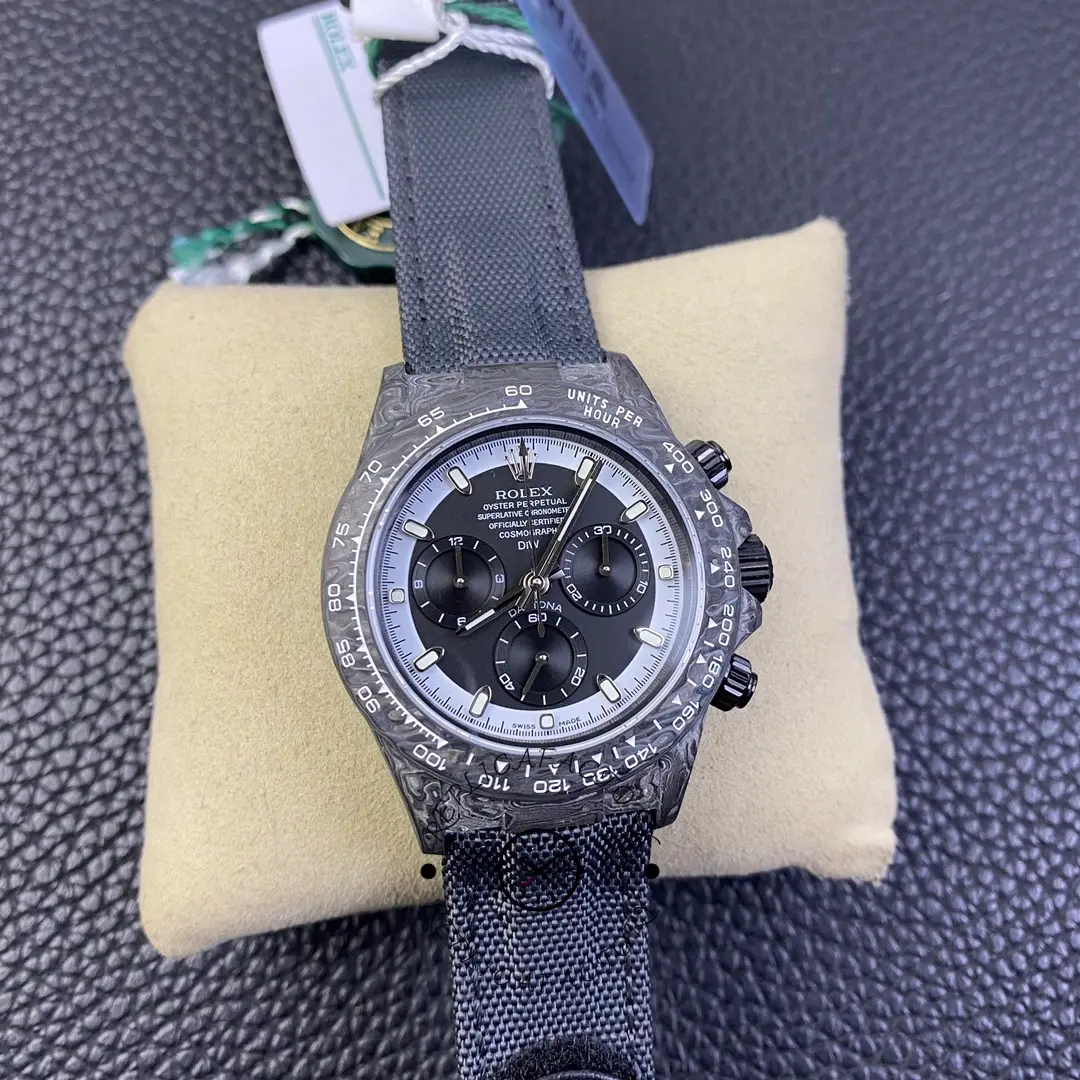 Replica Rolex Daytona Cosmograph DIW Carbon Fiber Black Dial 40mm - QualitySwissReplica