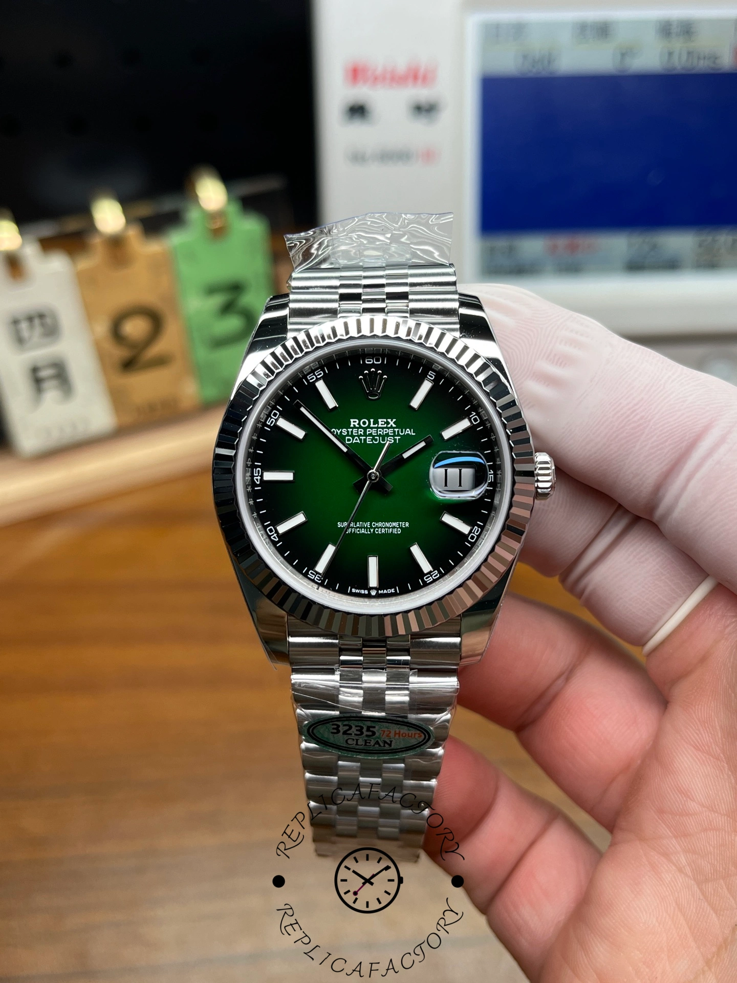 Replica Rolex Datejust 126334 41mm Green Gradient Dial 1:1 Clone 2026 - QualitySwissReplica