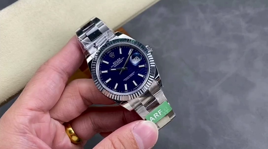 Replica Rolex Datejust 126334 Fluted Bezel Blue Fluted-motif Dial 41MM Mens Watch - QualitySwissReplica