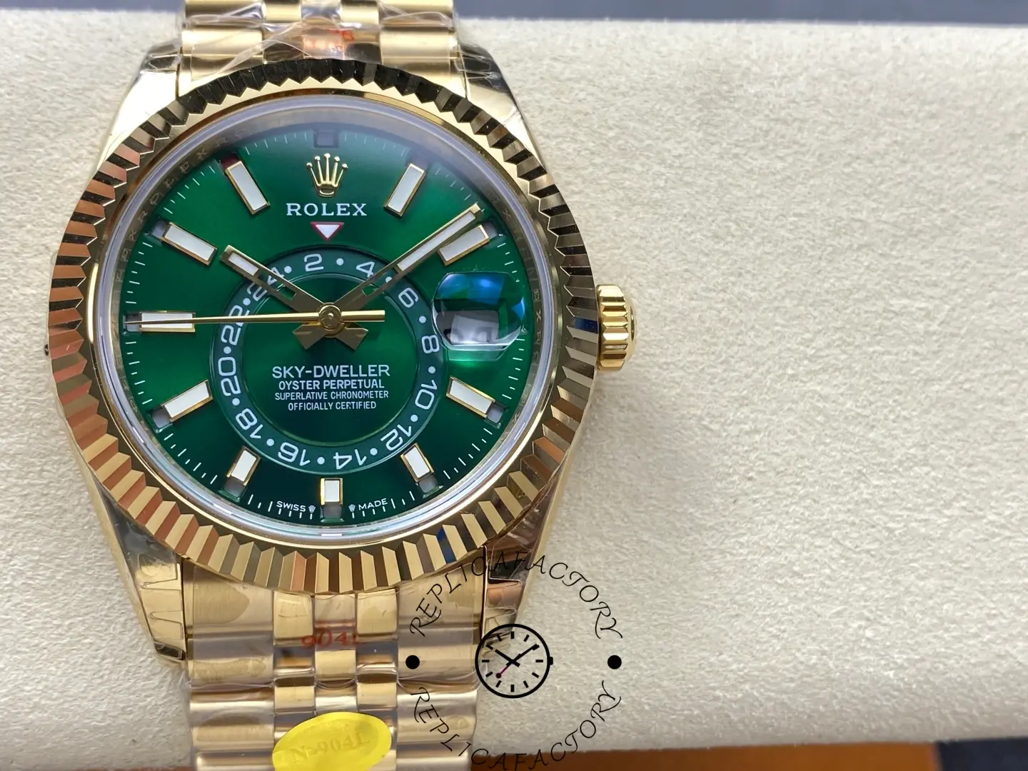 Replica 2025 Rolex Sky-Dweller m336938-0008 1:1 Clone Green Dial - QualitySwissReplica