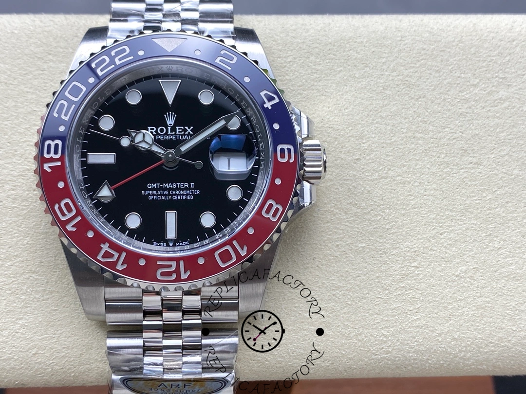 Replica Rolex GMT-Master II 126710BLRO Stainless Steel Black Dial 40MM Mens Watch - QualitySwissReplica