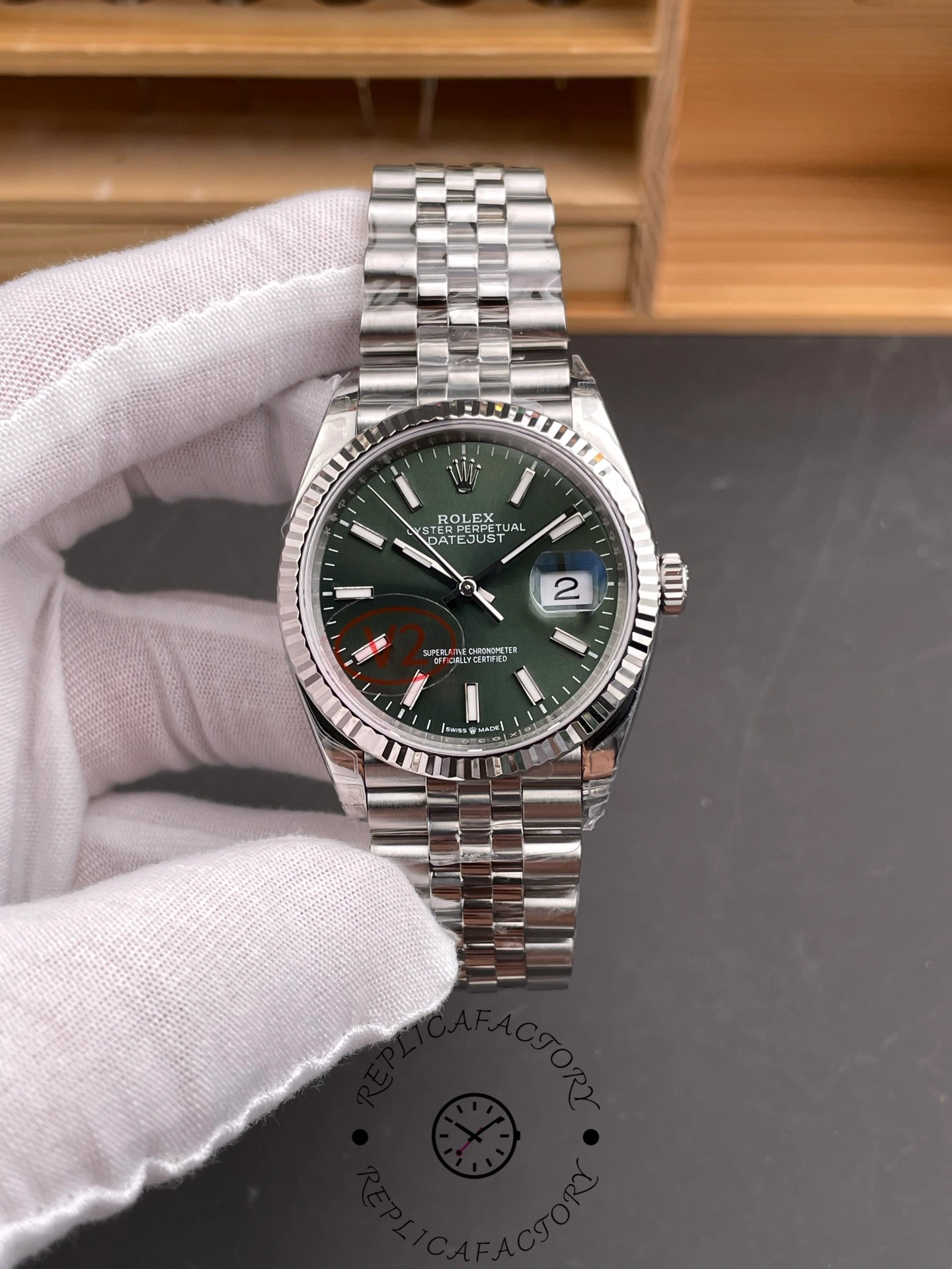 Replica Rolex Datejust 126234 Stainless Steel Mint Green Dial 36MM Unisex Watch - QualitySwissReplica