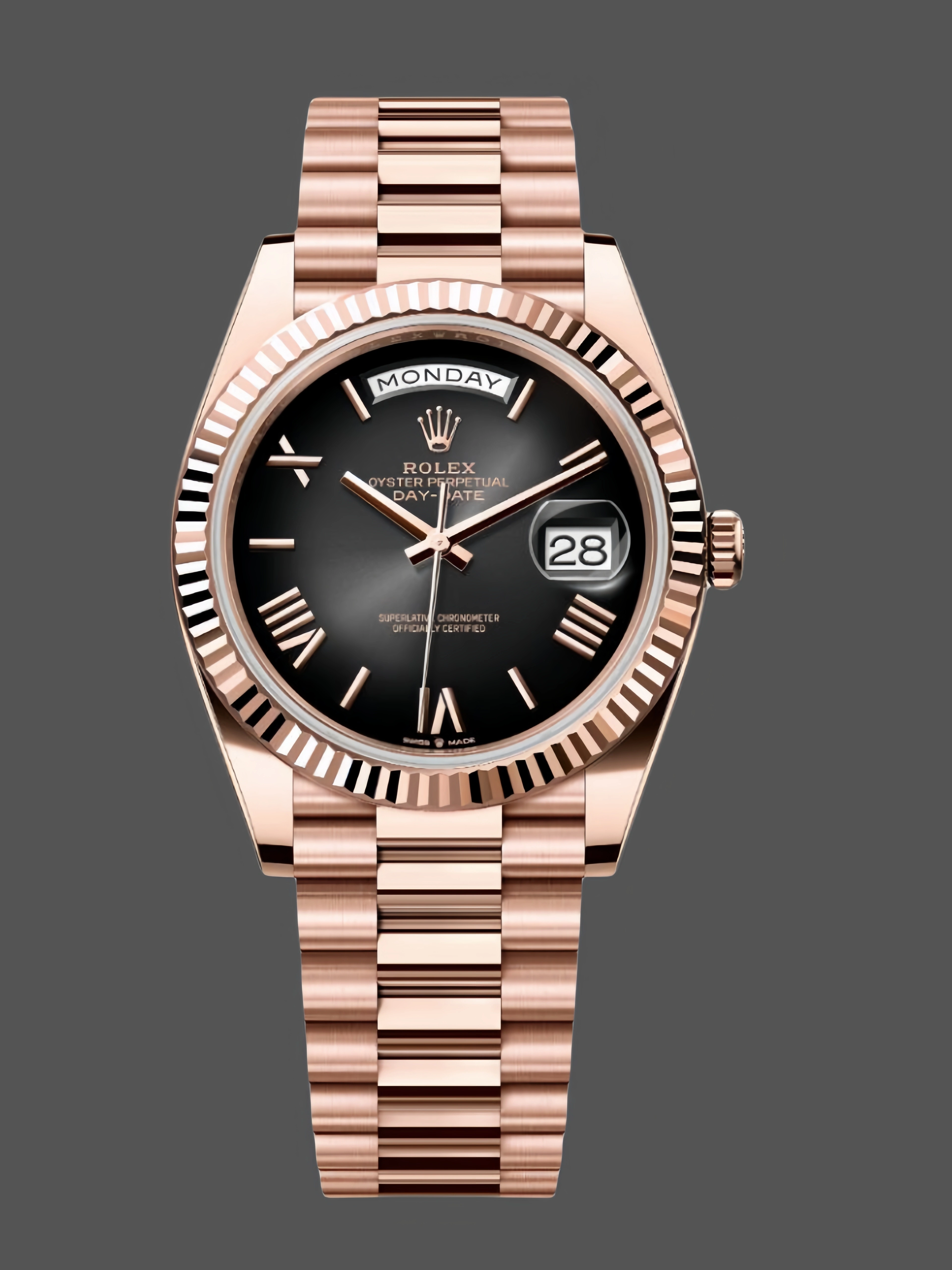 Replica Rolex Day Date in 18 ct Everose Gold M228235 0055 40mm - QualitySwissReplica