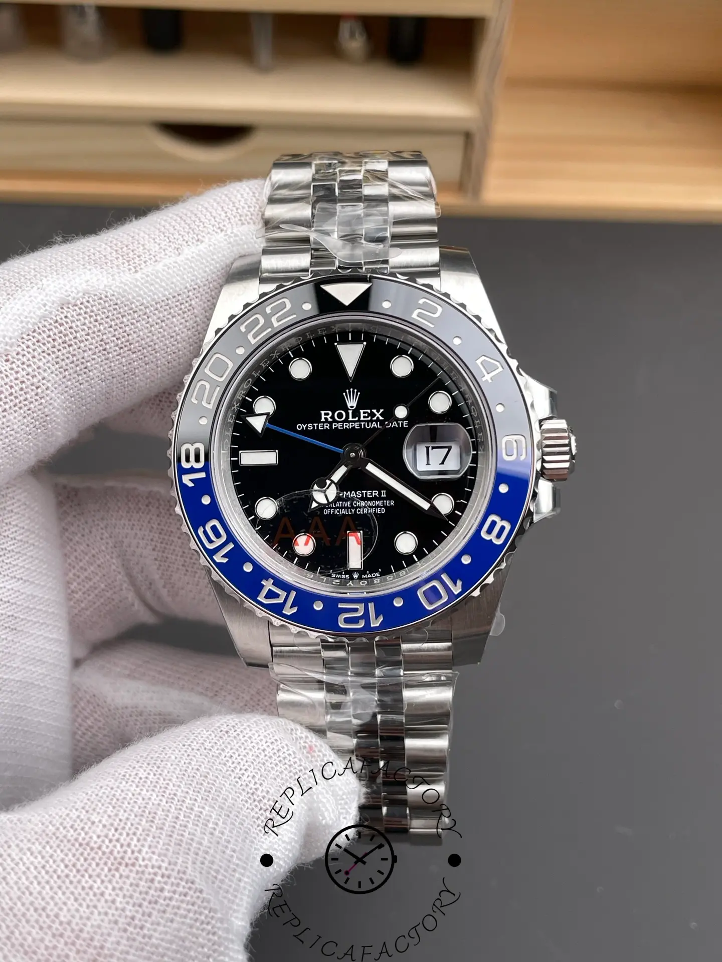 Replica Rolex GMT-Master II 126710BLNR Black Dial Batman Bezel 40MM Mens Watch - QualitySwissReplica