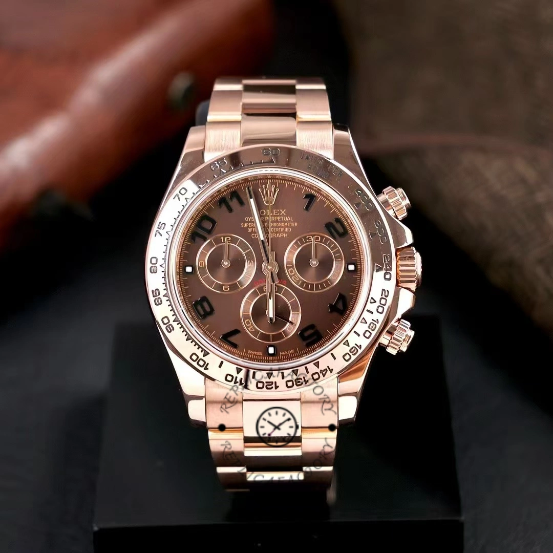 Replica Rolex Daytona m116505 Everose Gold Brown Dial 40MM Mens Watch - QualitySwissReplica