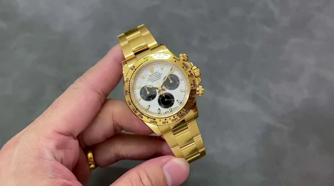 Replica Rolex Daytona 116508 Yellow Gold Meteorite Grey Dial 40MM Mens Watch - QualitySwissReplica
