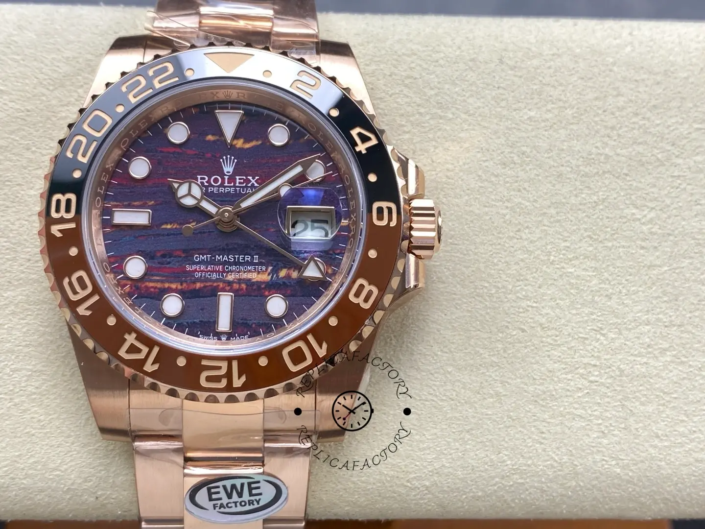 Replica 2025 Rolex GMT Master II 18k Everose Gold M126715CHNR 0002 - QualitySwissReplica