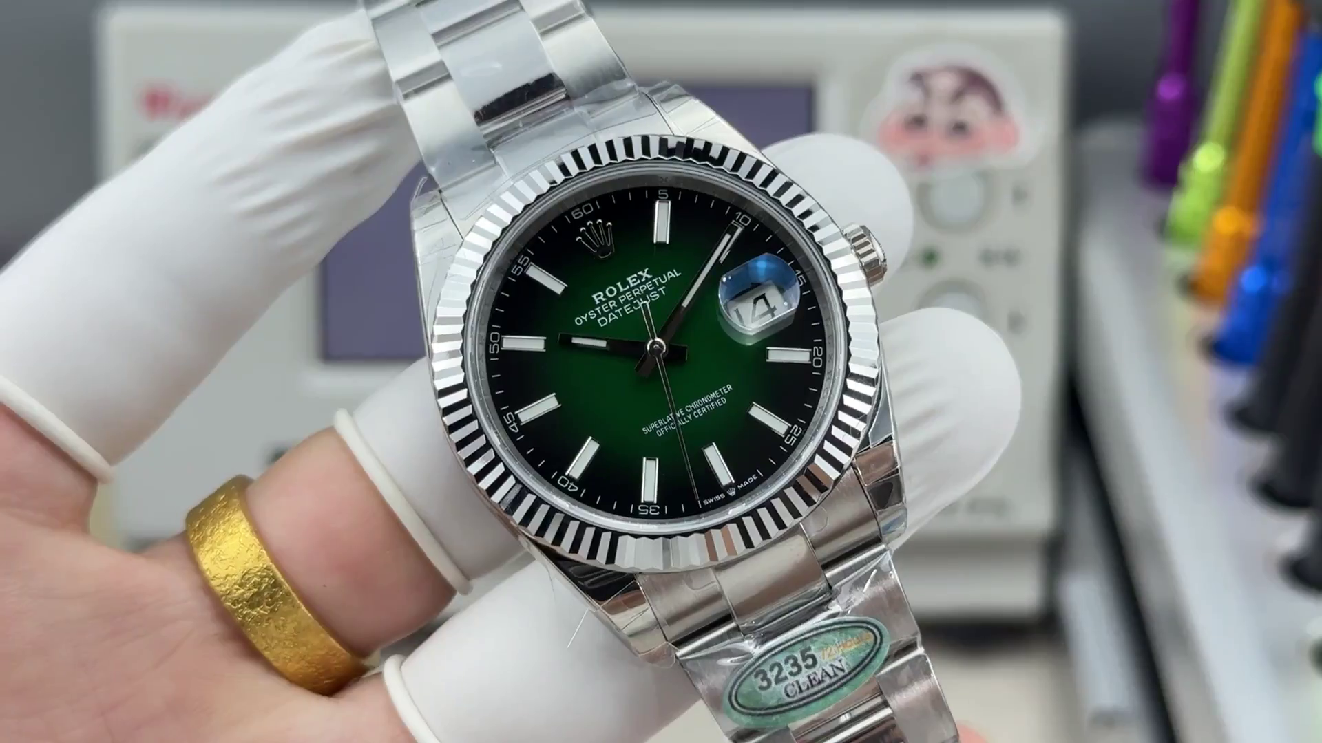 Replica 1:1 Rolex Datejust 126334-0033 Steel Green Ombré Dial 41mm - QualitySwissReplica