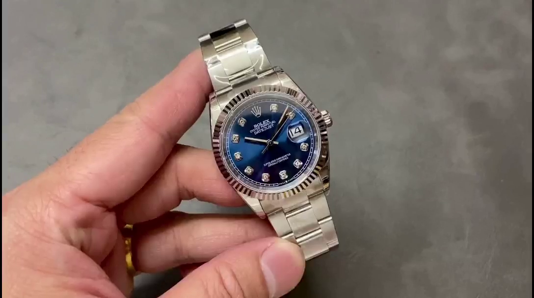 Replica Rolex Datejust 126234 Blue Index Dial Stainless Steel 36MM Unisex Watch - QualitySwissReplica