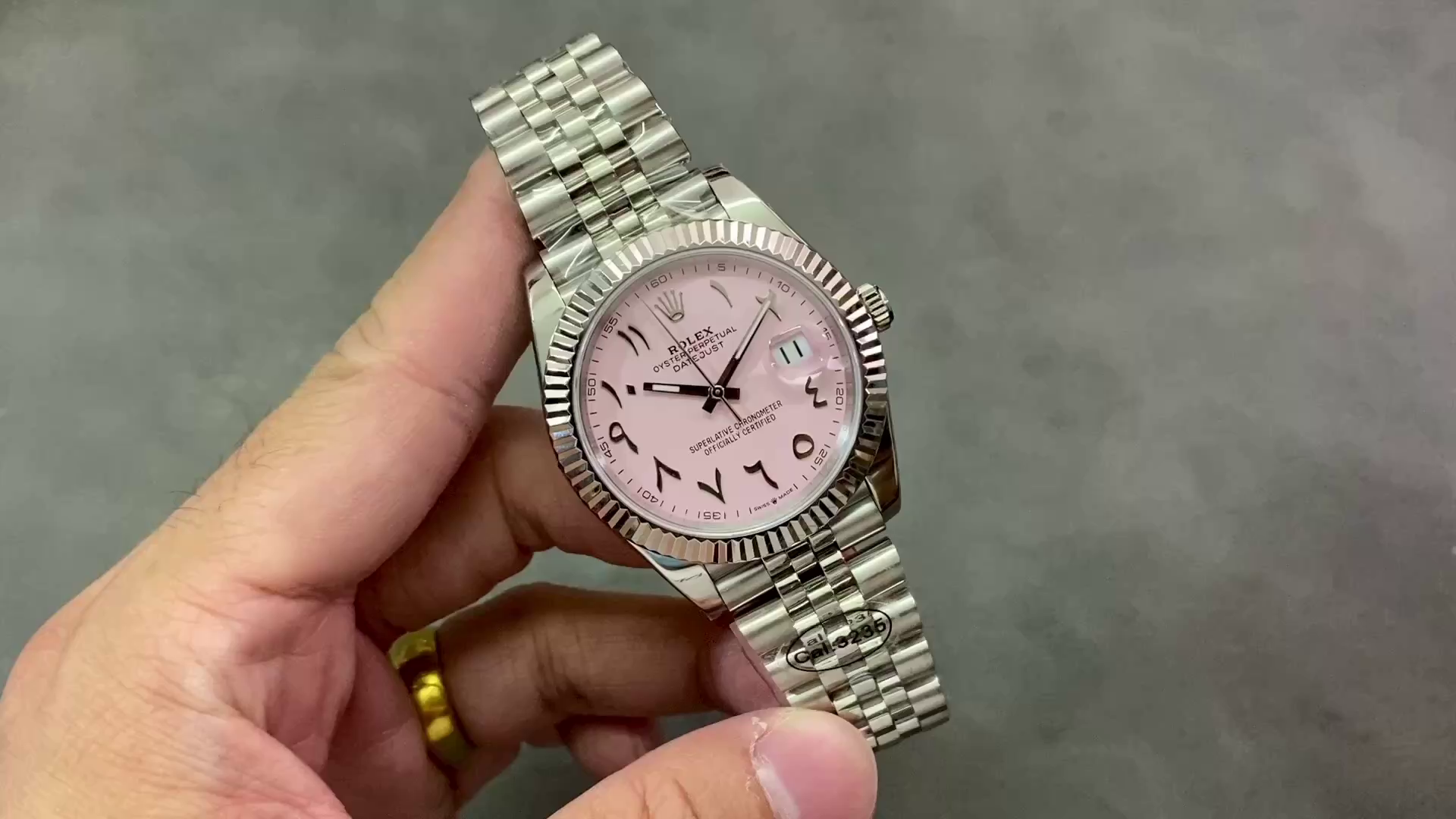 Replica Rolex Datejust Middle Eastern Digital Pink Dial Fluted Bezel M126234 - QualitySwissReplica