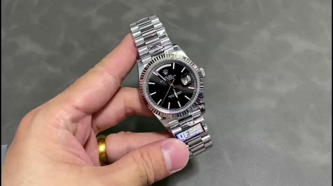 Replica Rolex Day Date 40 Platinum Black Dial M228236 0003 Men's Watch - QualitySwissReplica