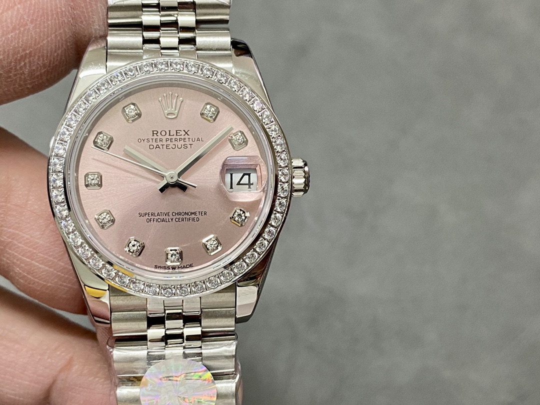 Replica Rolex Datejust Steel White Gold Pink Dial m279384rbr 0003 28mm Lady Watch - QualitySwissReplica