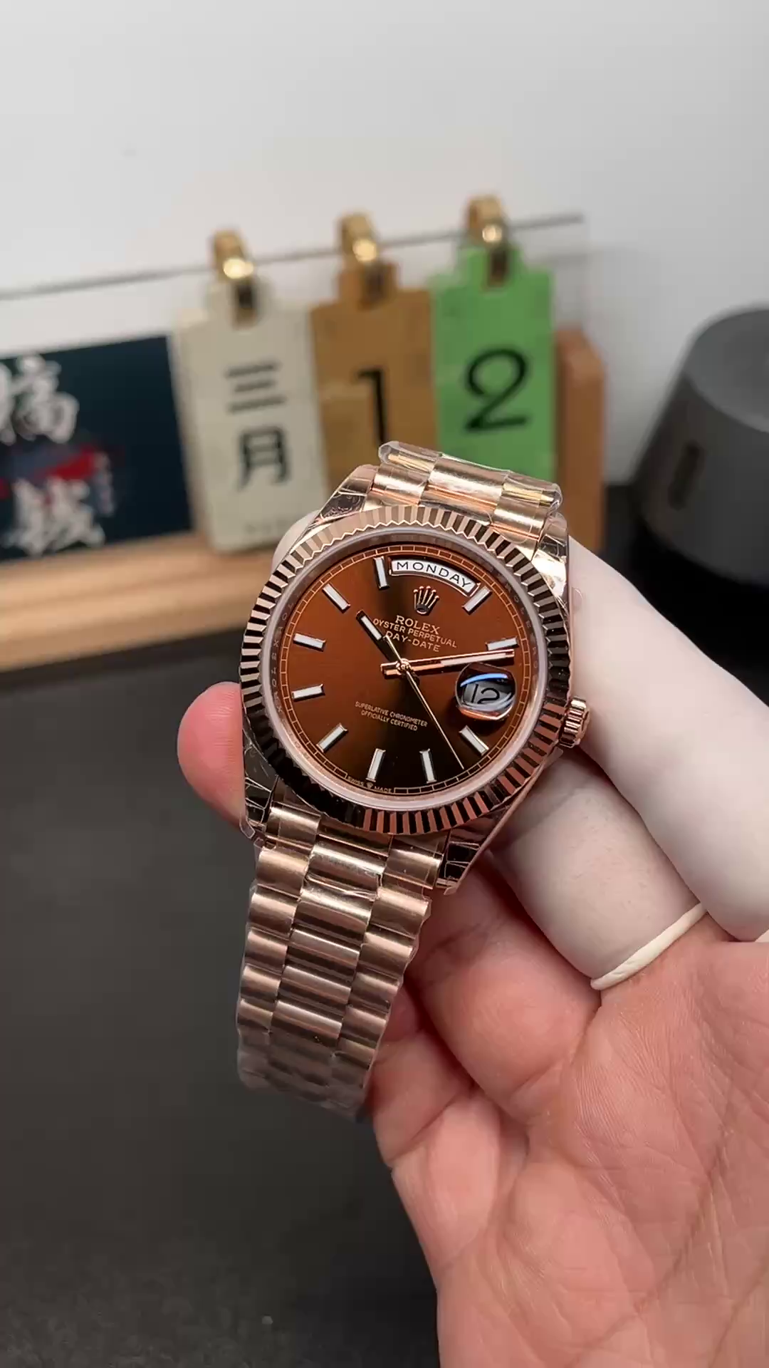Replica Rolex Day-Date 40 Chocolate Dial President Bracelet 228235-0053 - QualitySwissReplica