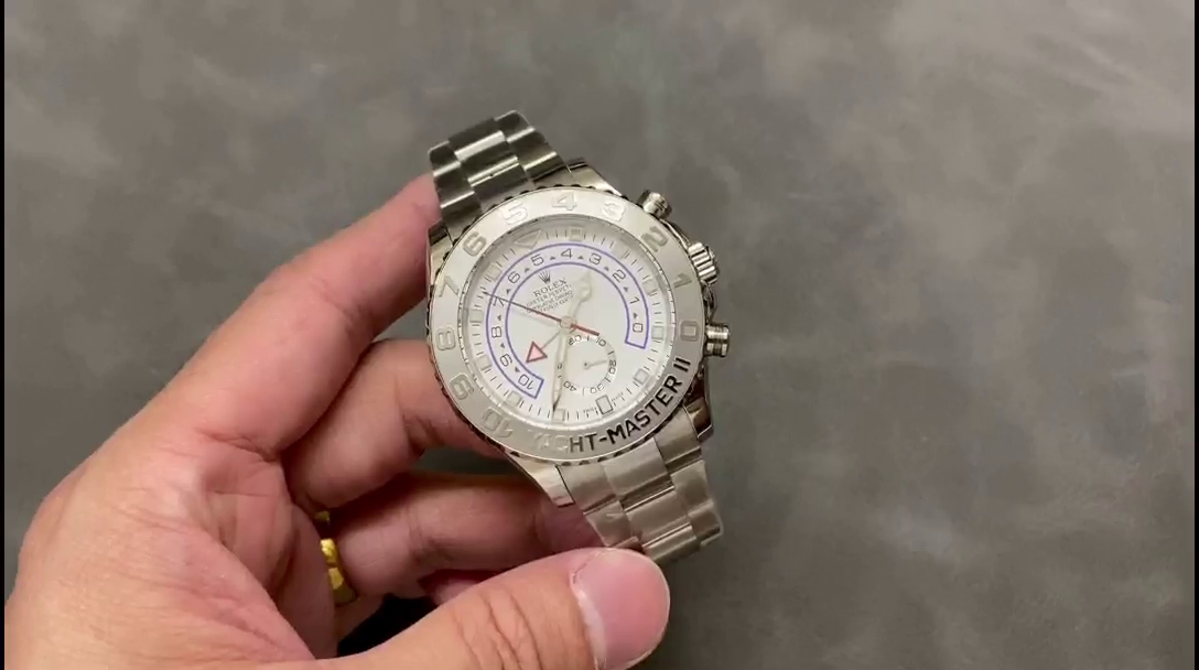 Replica Rolex Yacht Master II 116689 White Dial Platinum 44mm Mens Watch - QualitySwissReplica