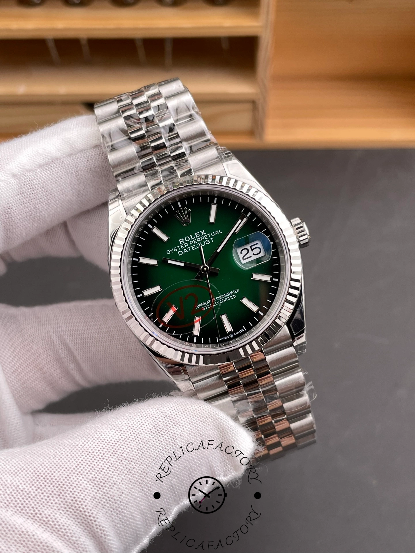 Replica Rolex Datejust 126334 41mm Green Gradient Dial 1:1 Clone 2026 - QualitySwissReplica