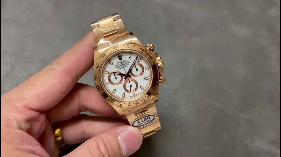 Replica Rolex Daytona 126508 18K Rose Gold White Dial Men's Watch - QualitySwissReplica