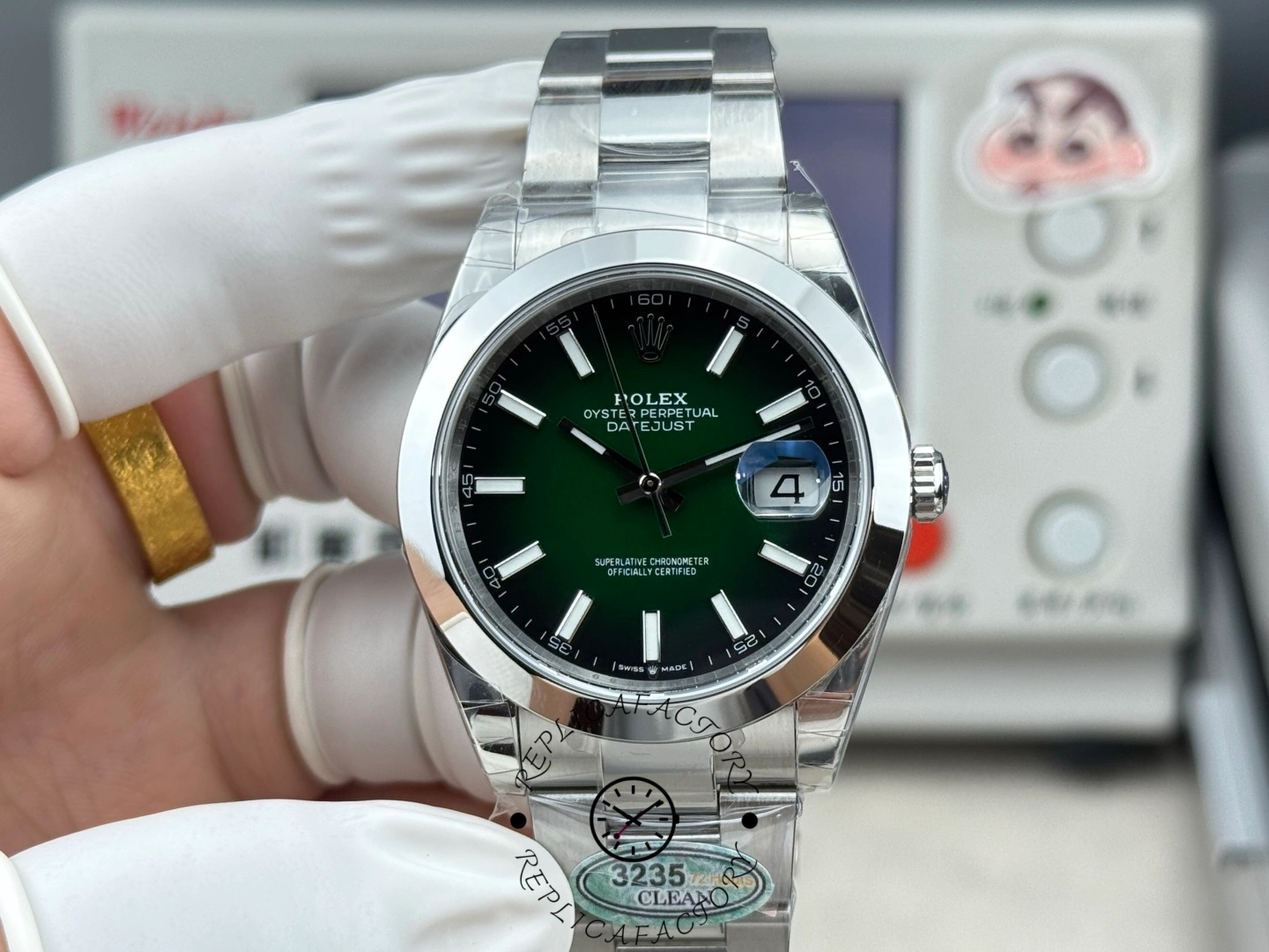 Replica 1:1 Rolex Datejust 126300 0025 41 Green Ombre - QualitySwissReplica