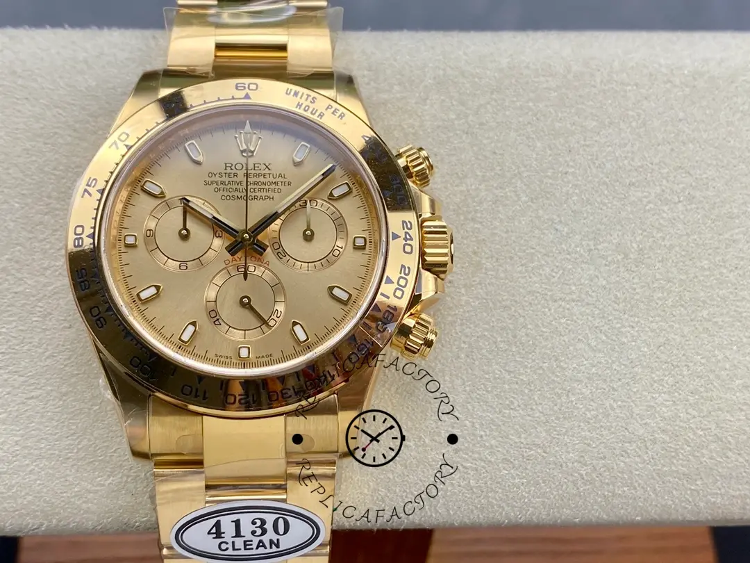 Replica Rolex Cosmograph Daytona 116528 Champagne Index Dial 40MM Mens Watch - QualitySwissReplica