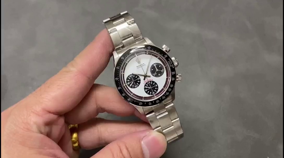 Replica Rolex Daytona 6241 White Exotic Paul Newman Dial Mens Watch - QualitySwissReplica