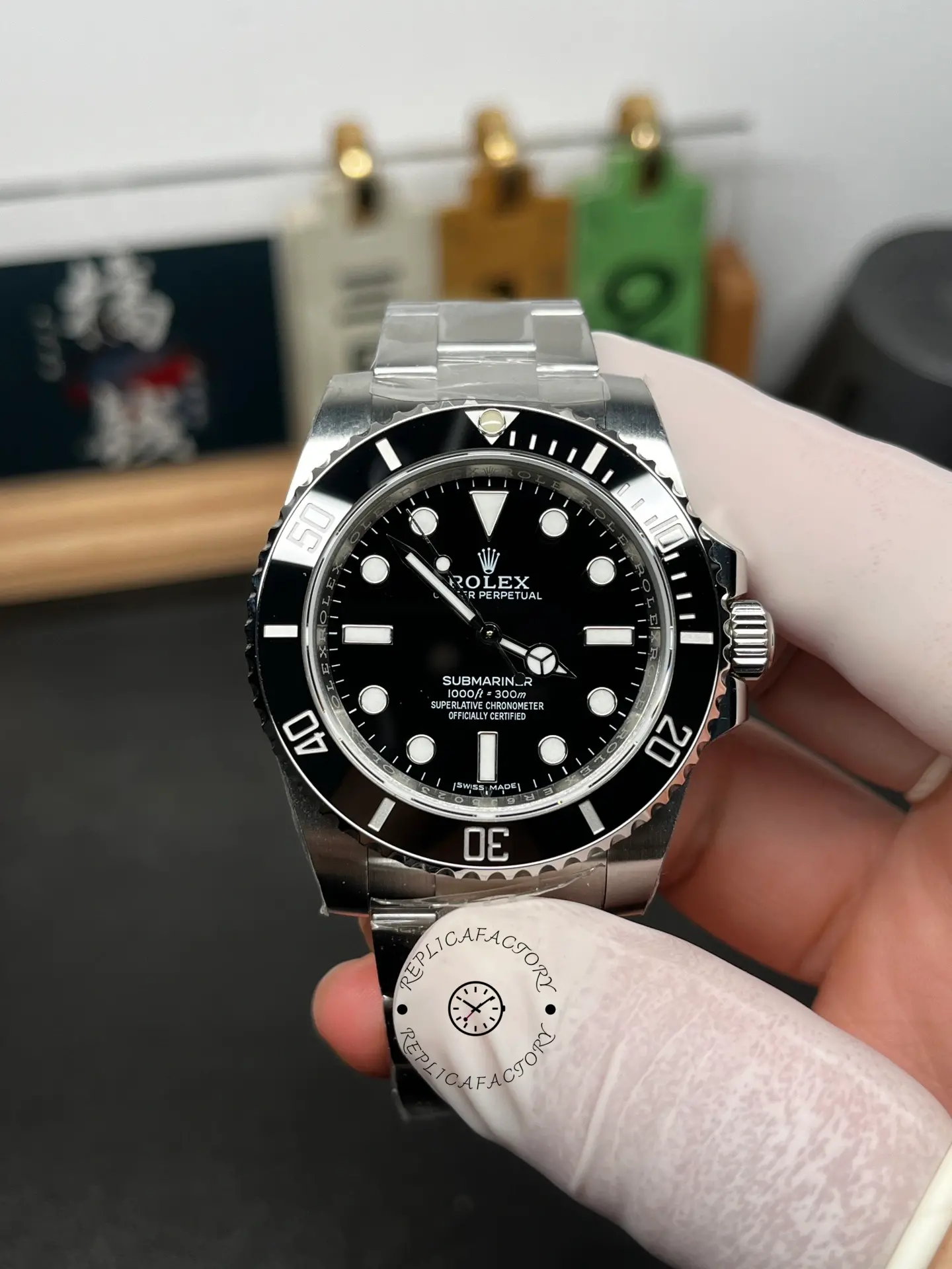 Replica Rolex Submariner 124060 Oyster Stainless Steel Black Dial 41mm Mens Watch - QualitySwissReplica