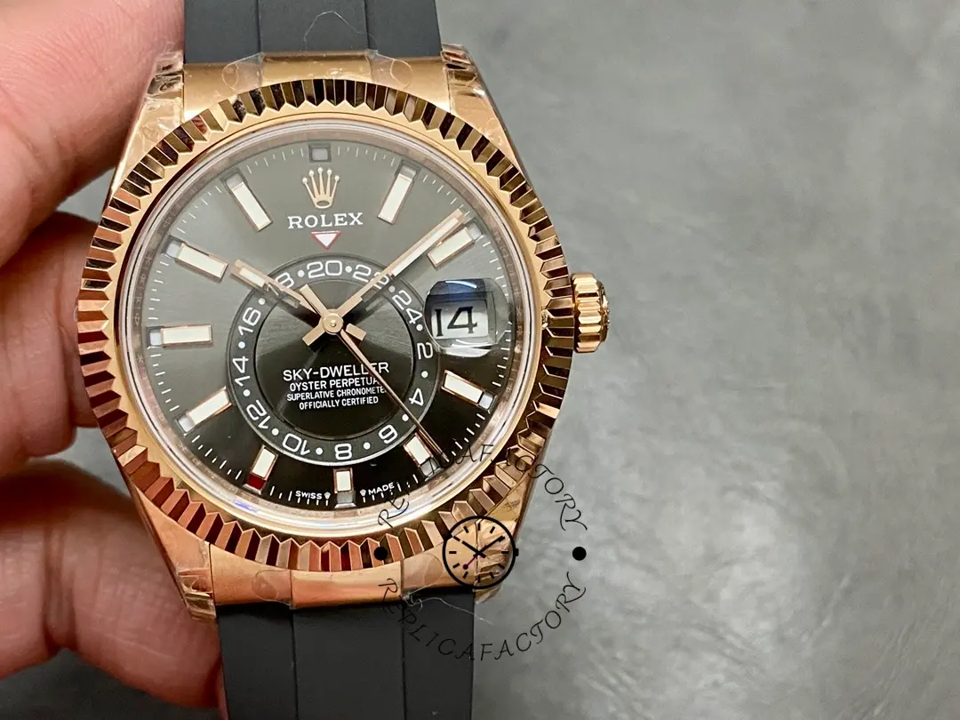 Replica Rolex Sky Dweller 42mm Slate Oysterflex m336235 0004 - QualitySwissReplica