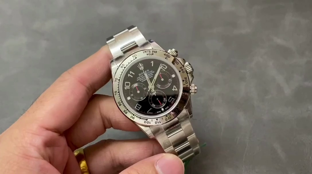 Replica Rolex Cosmograph Daytona 116509 Black Arabic Dial White Gold 40MM Mens Watch - QualitySwissReplica