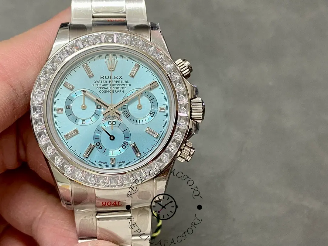 Replica Rolex Daytona Oyster Perpetual Platinum Ice Blue Dial 116576TBR - QualitySwissReplica