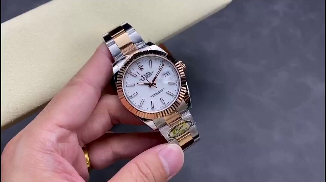 Replica Rolex Datejust Stainless Steel and Rose Gold m126231 0018 White Index Oyster - QualitySwissReplica